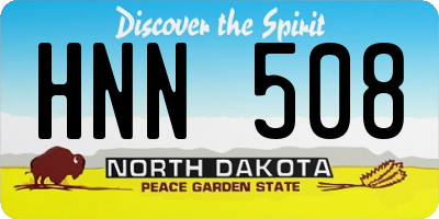 ND license plate HNN508
