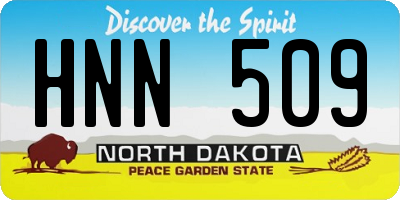 ND license plate HNN509