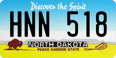 ND license plate HNN518