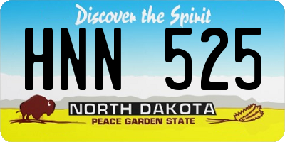 ND license plate HNN525