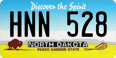 ND license plate HNN528