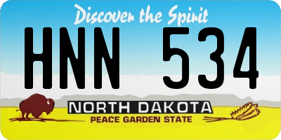 ND license plate HNN534