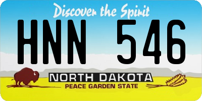 ND license plate HNN546