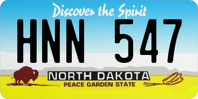 ND license plate HNN547