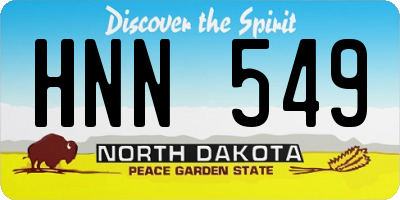 ND license plate HNN549
