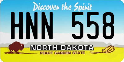 ND license plate HNN558