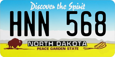 ND license plate HNN568