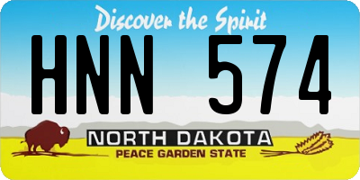 ND license plate HNN574