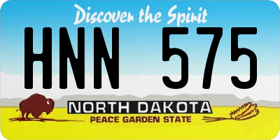 ND license plate HNN575