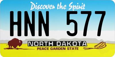 ND license plate HNN577