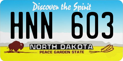 ND license plate HNN603