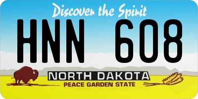 ND license plate HNN608