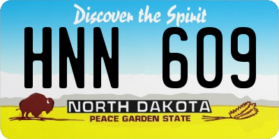 ND license plate HNN609