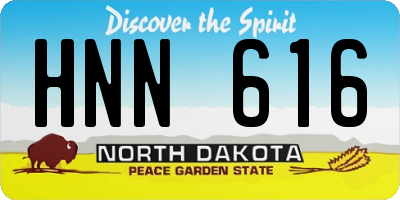 ND license plate HNN616