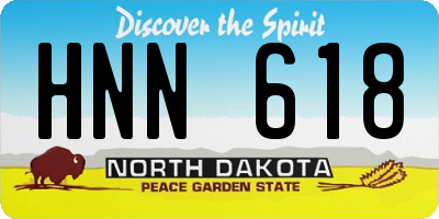 ND license plate HNN618