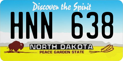 ND license plate HNN638