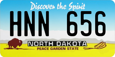 ND license plate HNN656