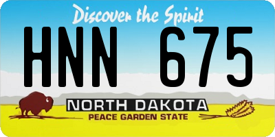 ND license plate HNN675
