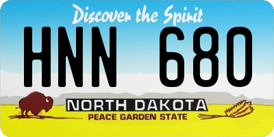 ND license plate HNN680