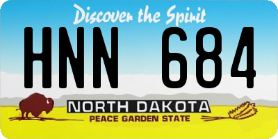 ND license plate HNN684