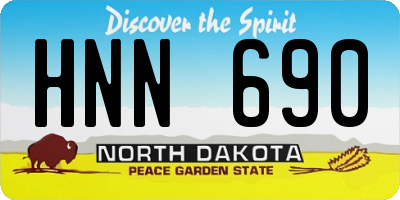 ND license plate HNN690