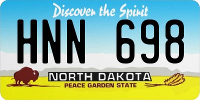 ND license plate HNN698
