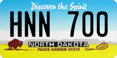 ND license plate HNN700