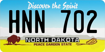 ND license plate HNN702