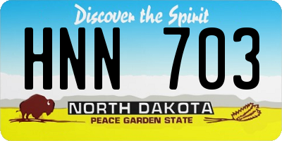 ND license plate HNN703