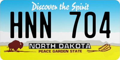 ND license plate HNN704