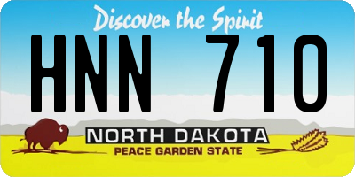 ND license plate HNN710