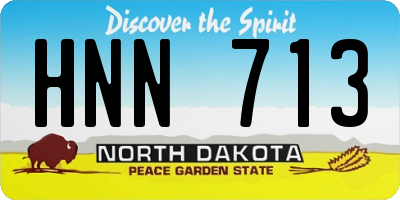 ND license plate HNN713