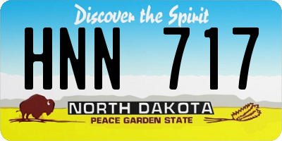 ND license plate HNN717