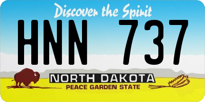 ND license plate HNN737