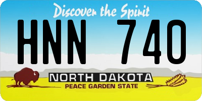 ND license plate HNN740