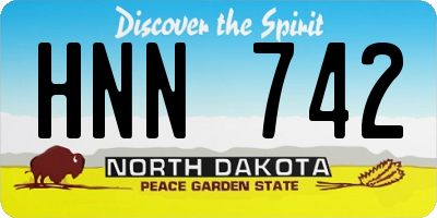 ND license plate HNN742