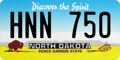 ND license plate HNN750
