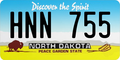 ND license plate HNN755