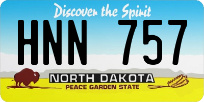 ND license plate HNN757