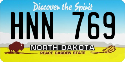 ND license plate HNN769