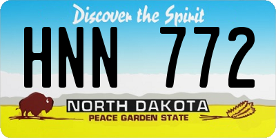 ND license plate HNN772