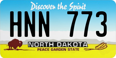 ND license plate HNN773
