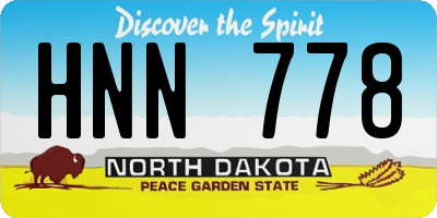 ND license plate HNN778