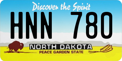 ND license plate HNN780