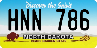 ND license plate HNN786