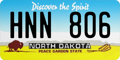 ND license plate HNN806