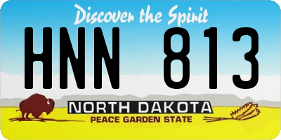 ND license plate HNN813