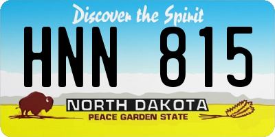 ND license plate HNN815