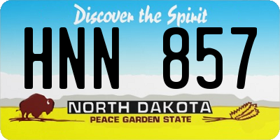 ND license plate HNN857
