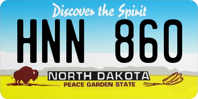 ND license plate HNN860